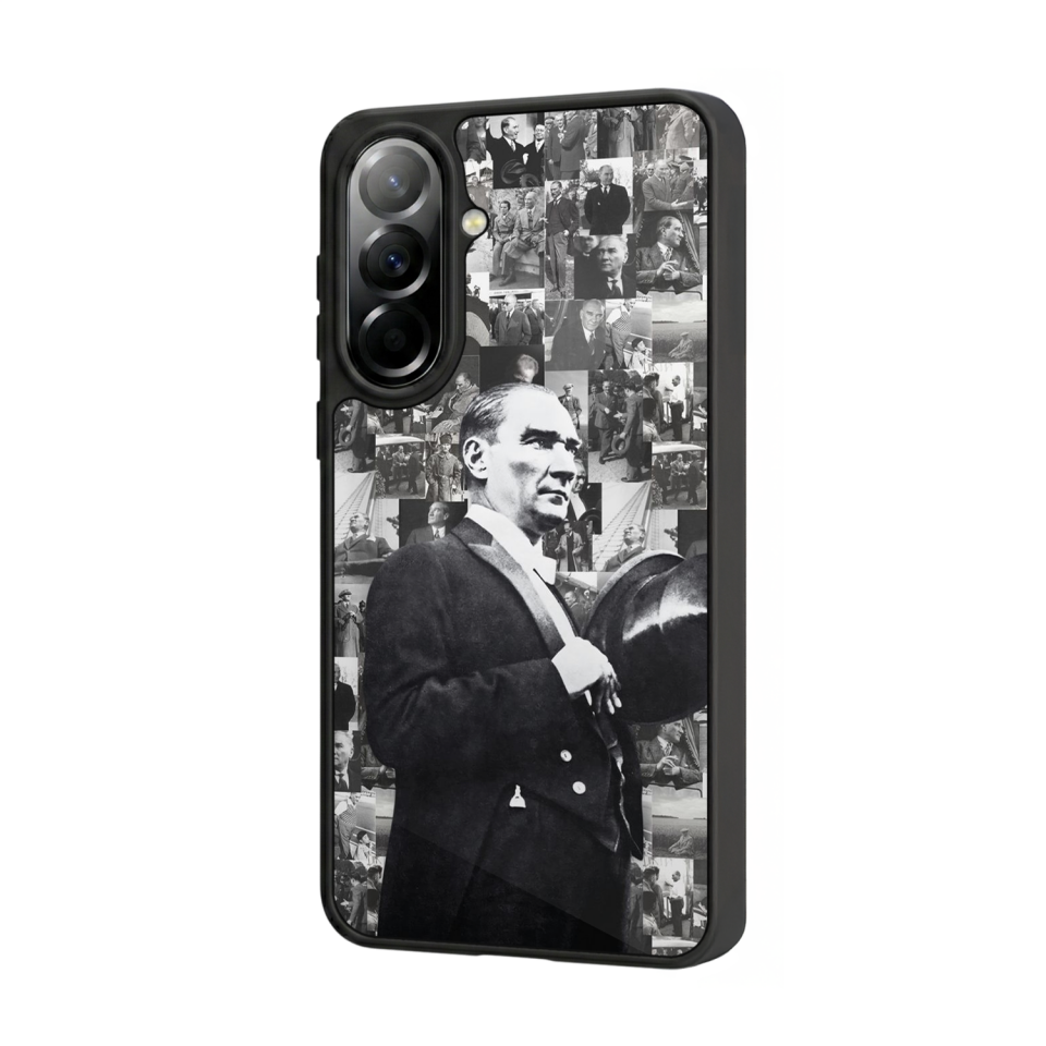 Samsung Galaxy A37 Uyumlu Mustafa Kemal Ataturk Tasarımlı Glossy Premium Kılıf