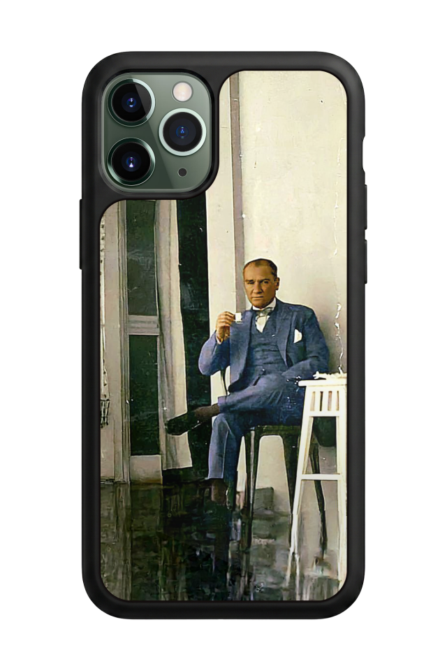 iPhone 11 Pro Max Uyumlu Mustafa Kemal Ataturk Tasarımlı Glossy Premium Kılıf