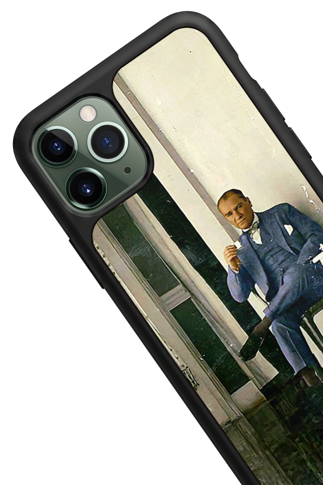 iPhone 11 Pro Max Uyumlu Mustafa Kemal Ataturk Tasarımlı Glossy Premium Kılıf