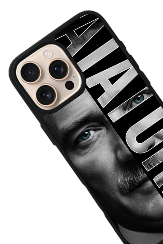 iPhone 14 Pro Uyumlu Mustafa Kemal Ataturk Tasarımlı Glossy Premium Kılıf
