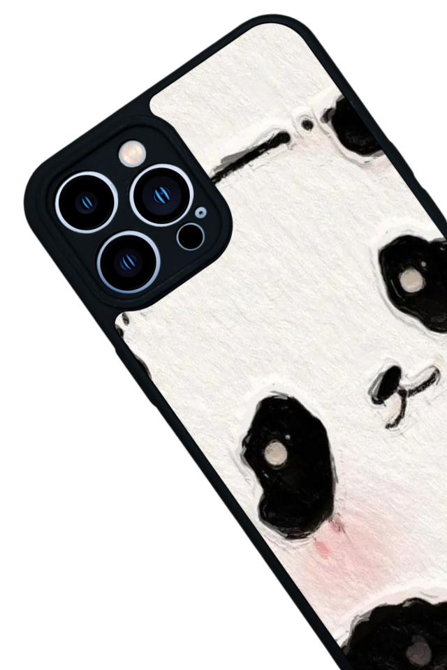 iPhone 12 Pro Max Uyumlu Panda Tasarımlı Glossy Premium Kılıf