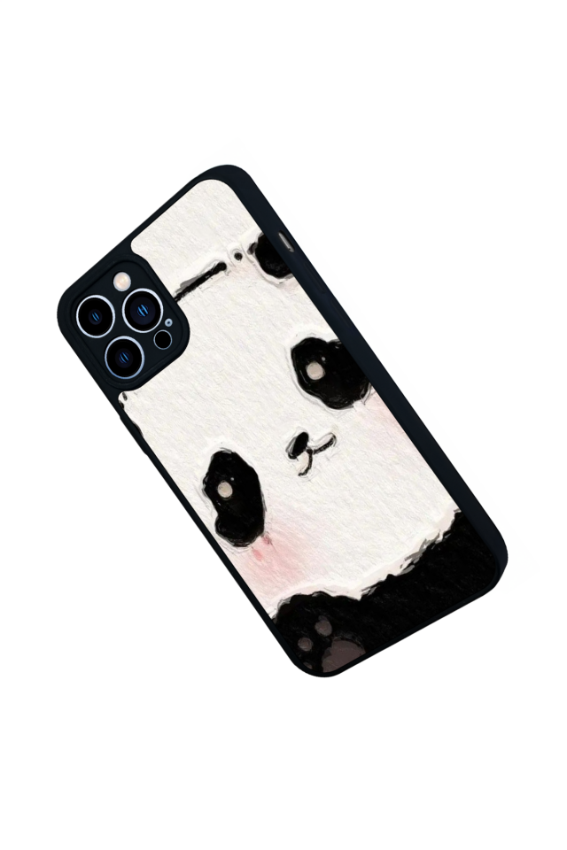 iPhone 12 Pro Max Uyumlu Panda Tasarımlı Glossy Premium Kılıf