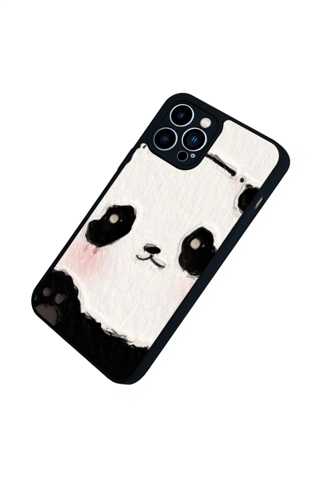 iPhone 12 Pro Max Uyumlu Panda Tasarımlı Glossy Premium Kılıf