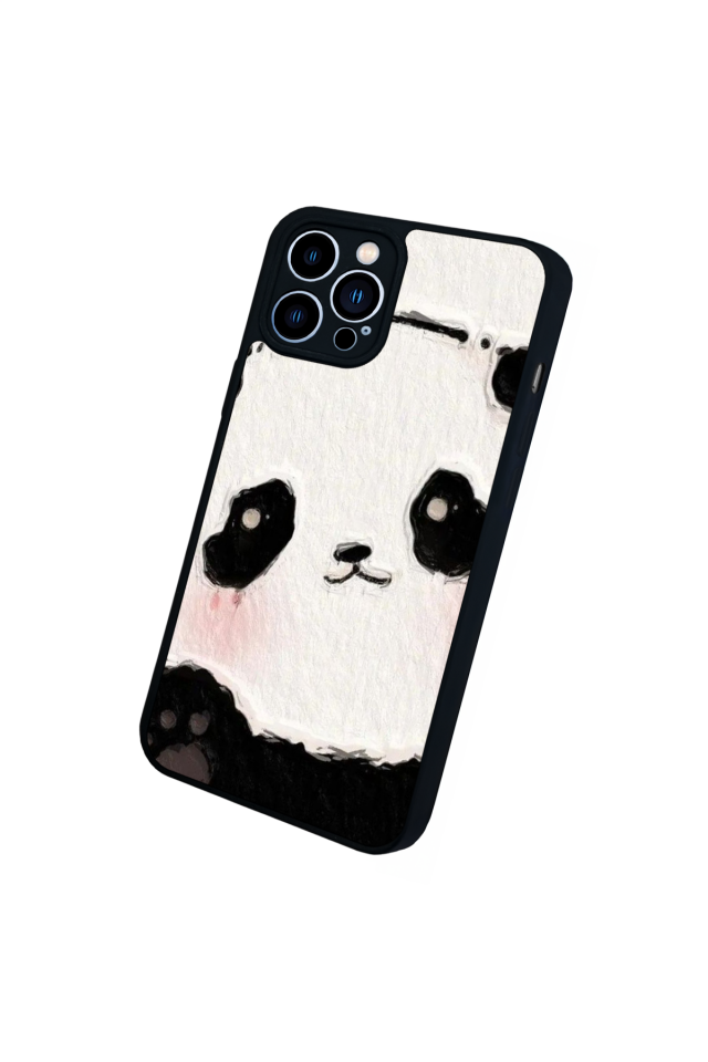 iPhone 12 Pro Max Uyumlu Panda Tasarımlı Glossy Premium Kılıf
