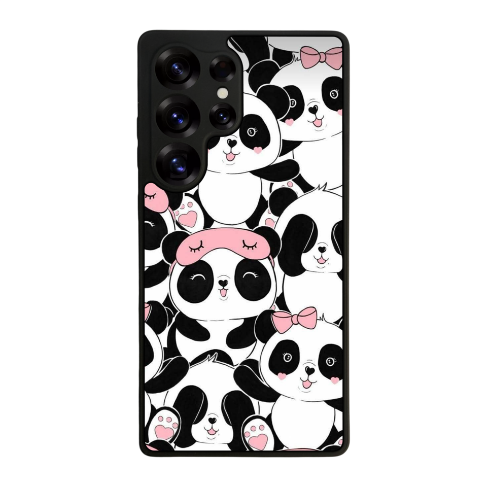 Samsung Galaxy S25 Ultra Uyumlu Panda Tasarımlı Glossy Premium Kılıf
