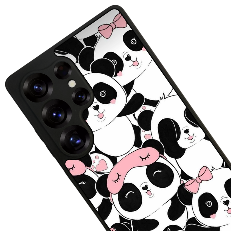 Samsung Galaxy S25 Ultra Uyumlu Panda Tasarımlı Glossy Premium Kılıf