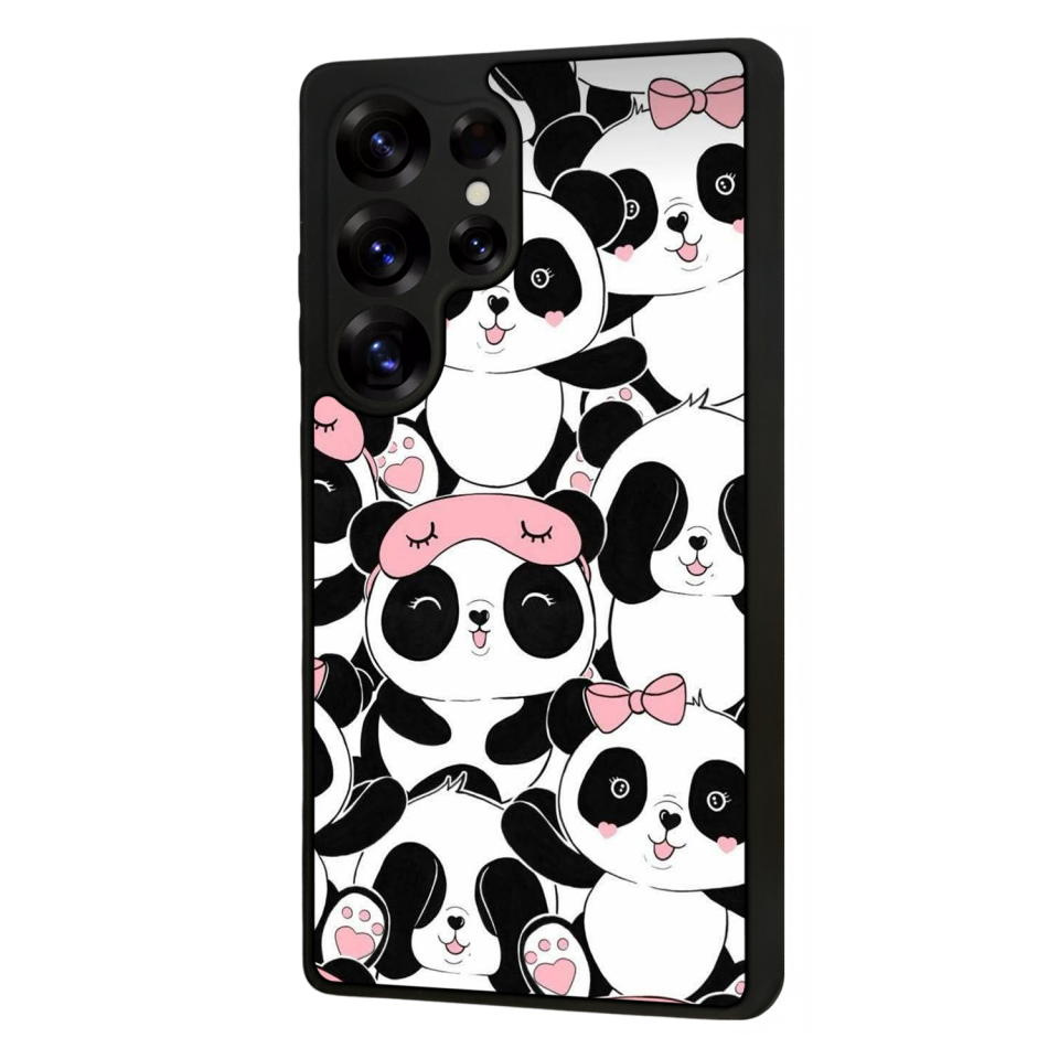 Samsung Galaxy S25 Ultra Uyumlu Panda Tasarımlı Glossy Premium Kılıf