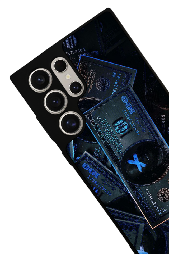 Samsung Galaxy S23 Ultra Uyumlu Para Tasarımlı Glossy Premium Kılıf