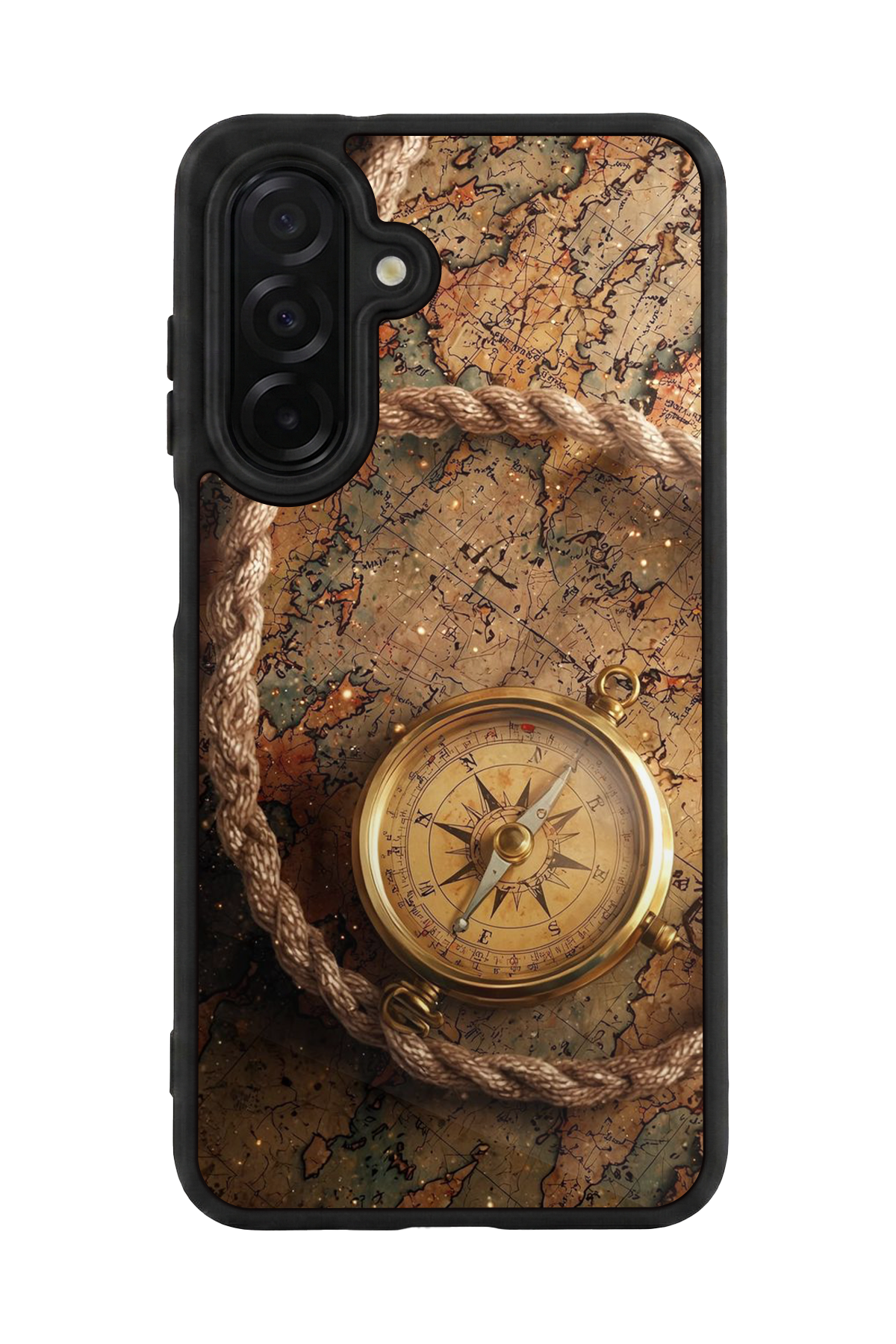 Samsung Galaxy A56 Uyumlu Pusula Tasarımlı Glossy Premium Kılıf