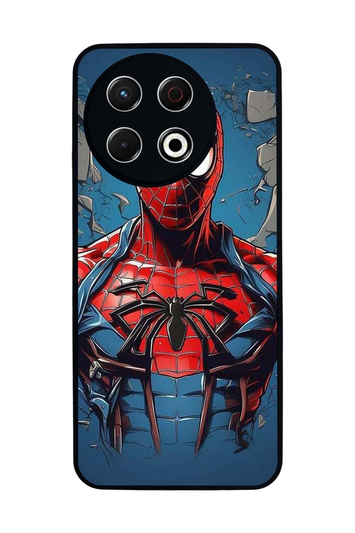 Tecno Spark 30 Pro Uyumlu Spider Man ( Örümcek Adam ) Tasarımlı Glossy Premium Kılıf