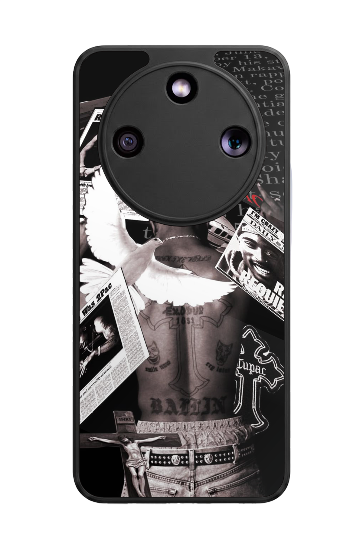Honor Magic 8 Lite Uyumlu Tupac Tasarımlı Glossy Premium Kılıf