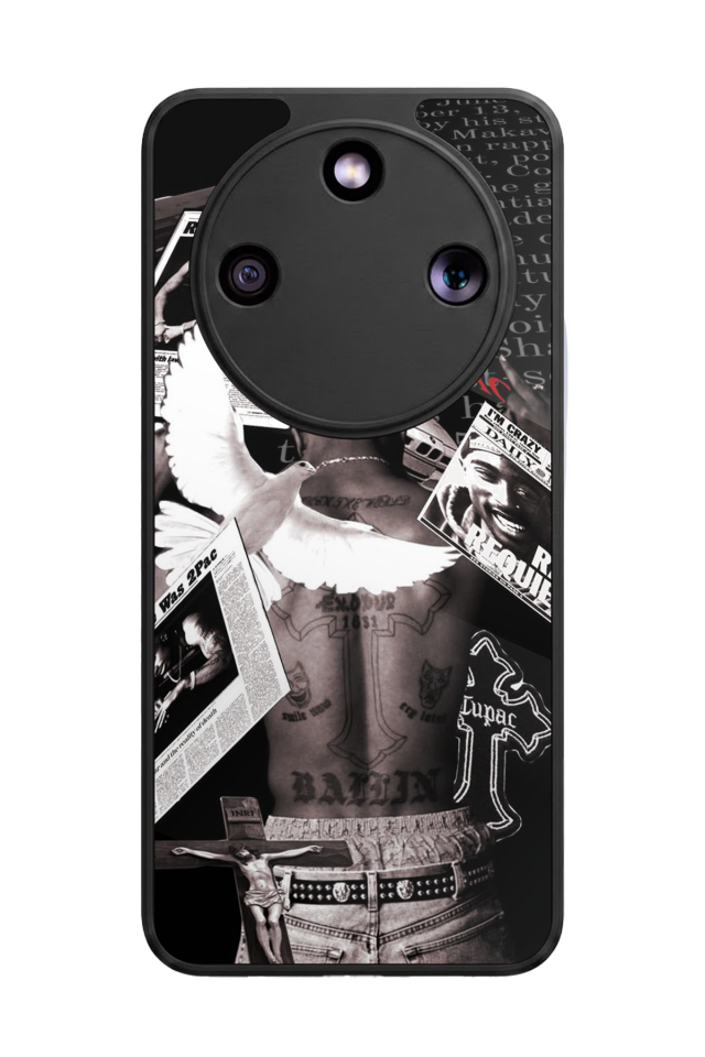 Honor Magic 8 Lite Uyumlu Tupac Tasarımlı Glossy Premium Kılıf