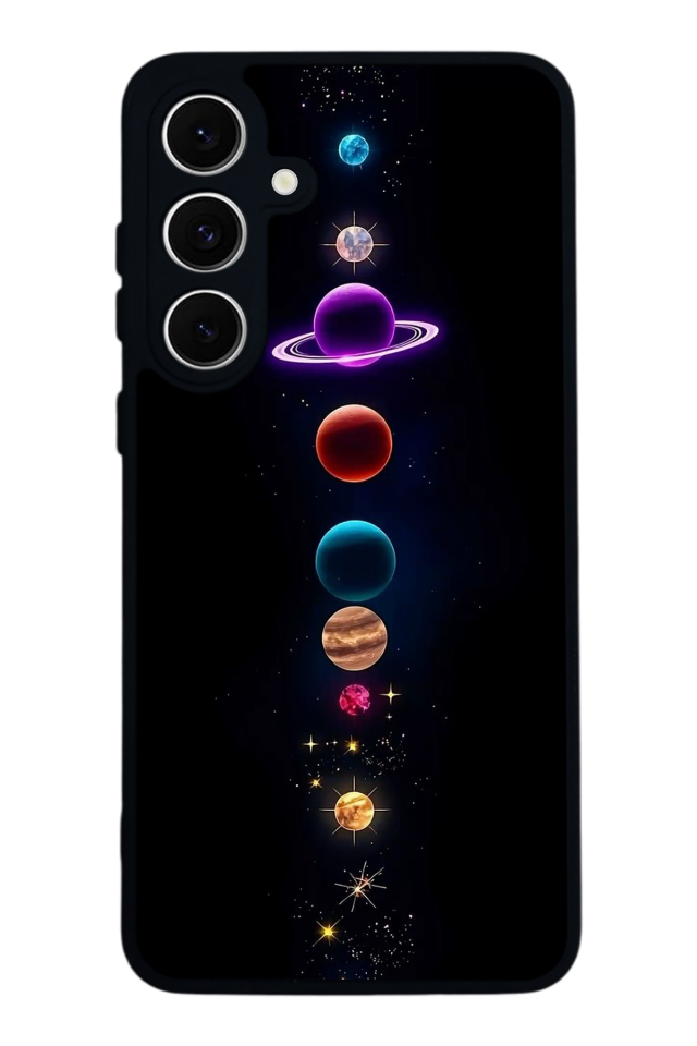 Samsung Galaxy S24 FE Uyumlu Uzay Tasarımlı Glossy Premium Kılıf