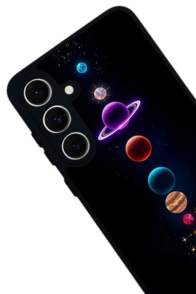 Samsung Galaxy S24 FE Uyumlu Uzay Tasarımlı Glossy Premium Kılıf