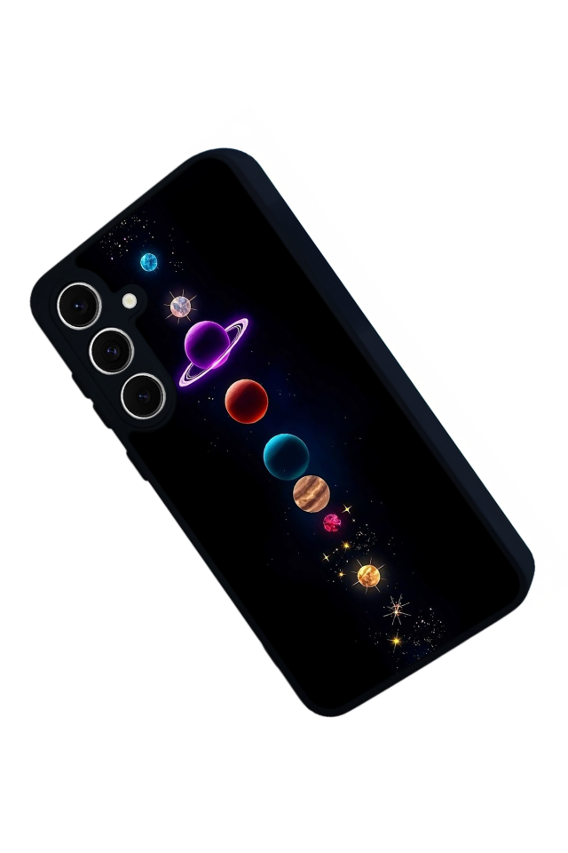 Samsung Galaxy S24 FE Uyumlu Uzay Tasarımlı Glossy Premium Kılıf