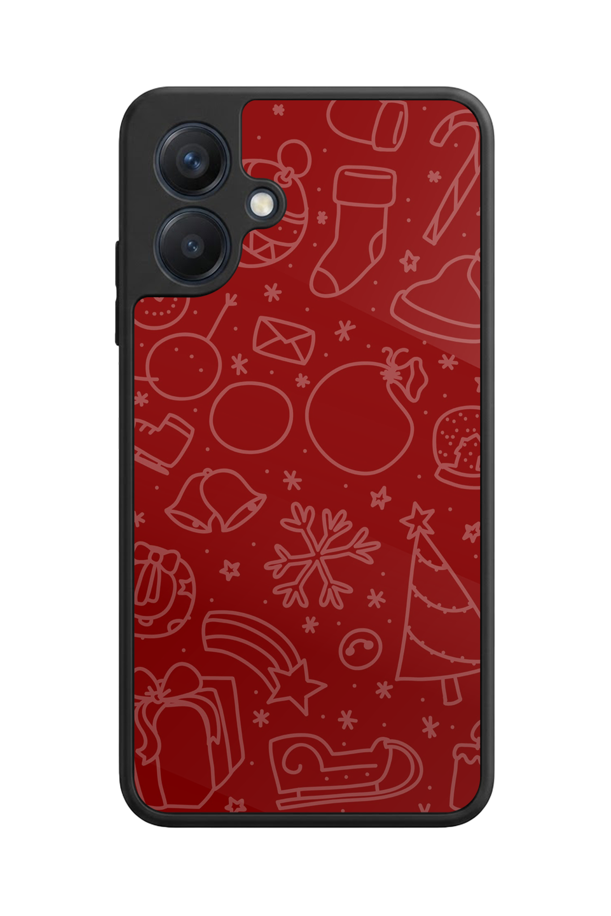 Samsung Galaxy A07 Uyumlu Yilbasi Christmas Tasarımlı Glossy Premium Kılıf