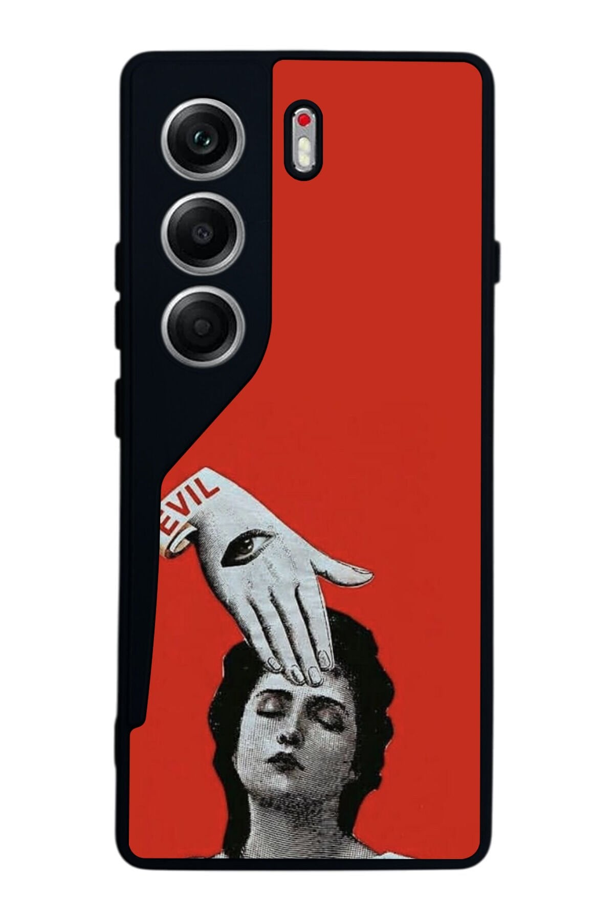 Tecno Camon 40 Uyumlu Kirmizi Tasarımlı Glossy Premium Kılıf