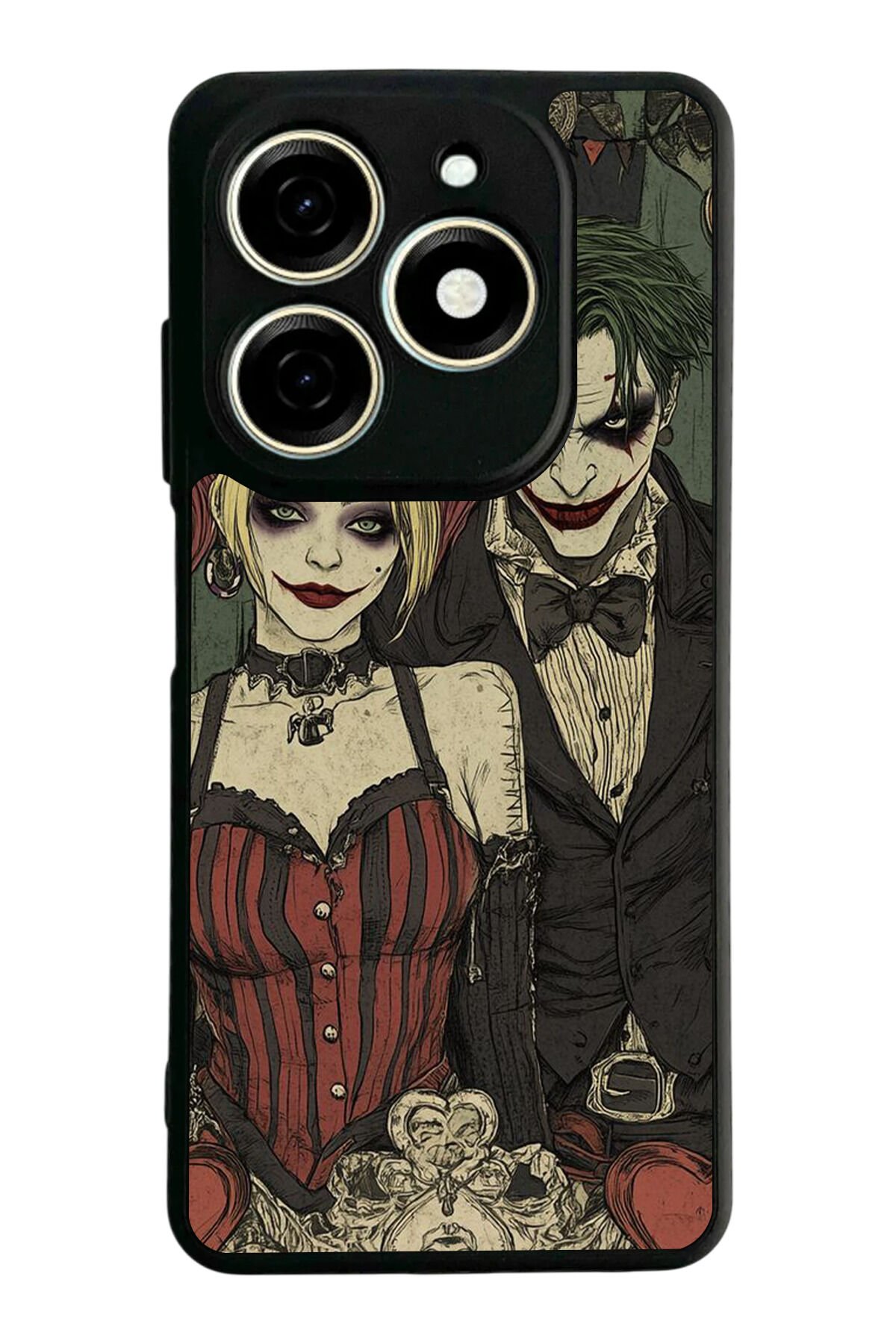 Tecno Spark 20/20C Uyumlu Kalp Love Tasarımlı Glossy Premium Kılıf