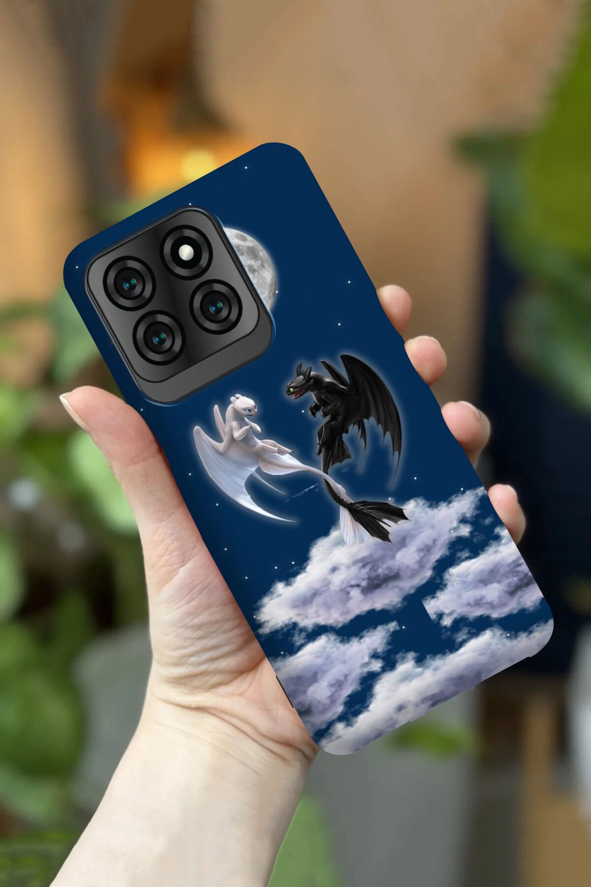 Reeder S71 Uyumlu Kamera Korumalı Gecenin Öfkesi & Işığın Öfkesi Desenli HD Baskılı Silikon Kılıf