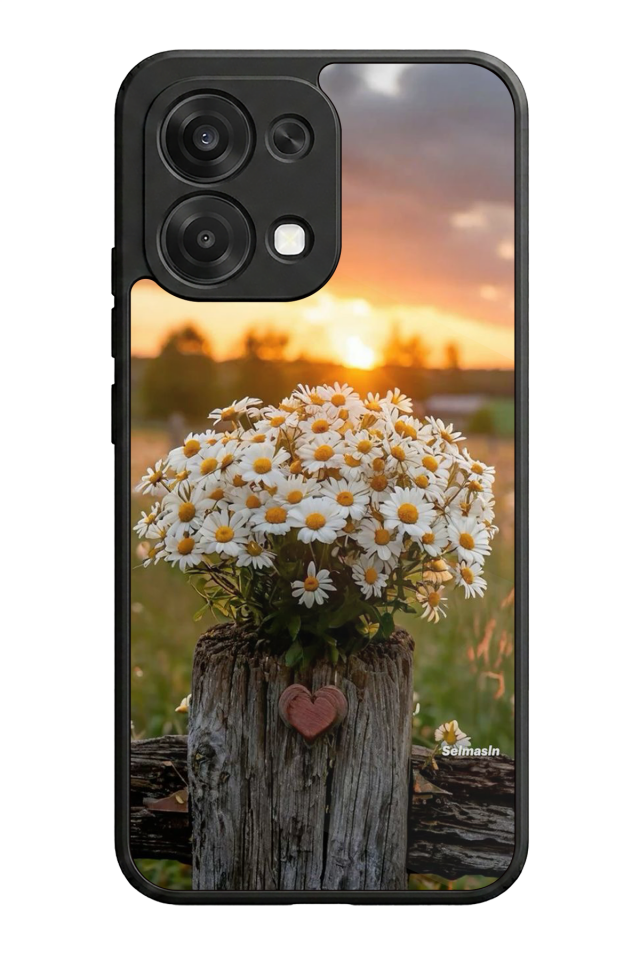 Oppo A6 Pro Uyumlu Cicek Tasarımlı Glossy Premium Kılıf
