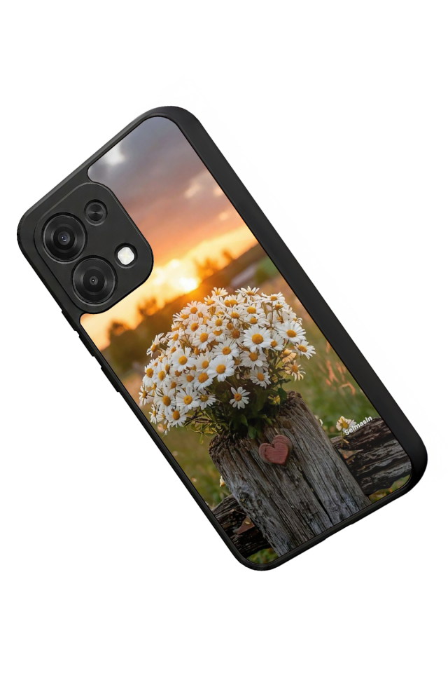 Oppo A6 Pro Uyumlu Cicek Tasarımlı Glossy Premium Kılıf