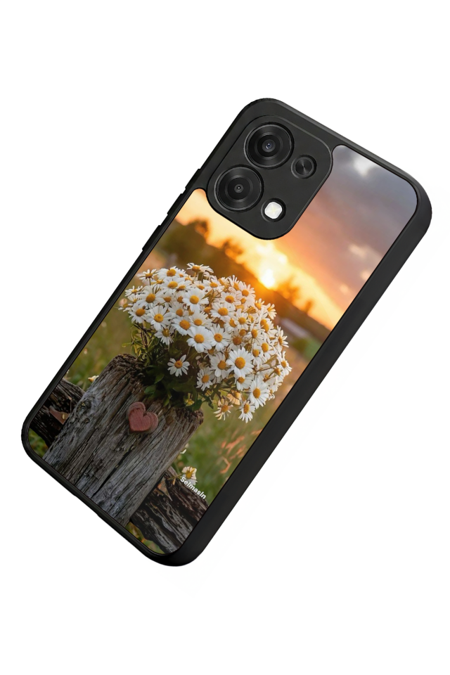 Oppo A6 Pro Uyumlu Cicek Tasarımlı Glossy Premium Kılıf