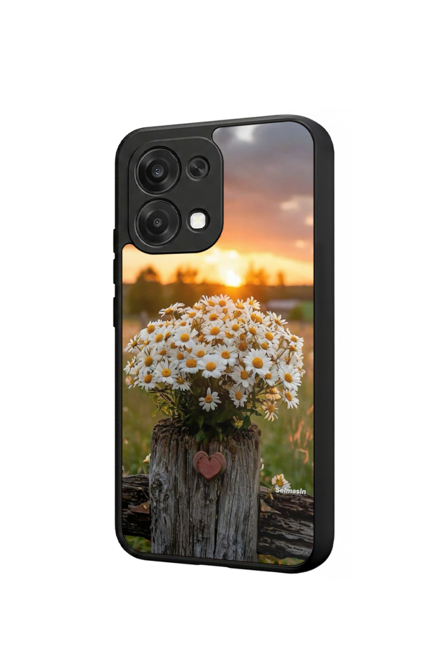 Oppo A6 Pro Uyumlu Cicek Tasarımlı Glossy Premium Kılıf
