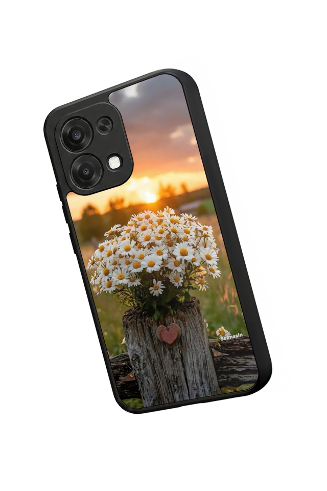 Oppo A6 Pro Uyumlu Cicek Tasarımlı Glossy Premium Kılıf