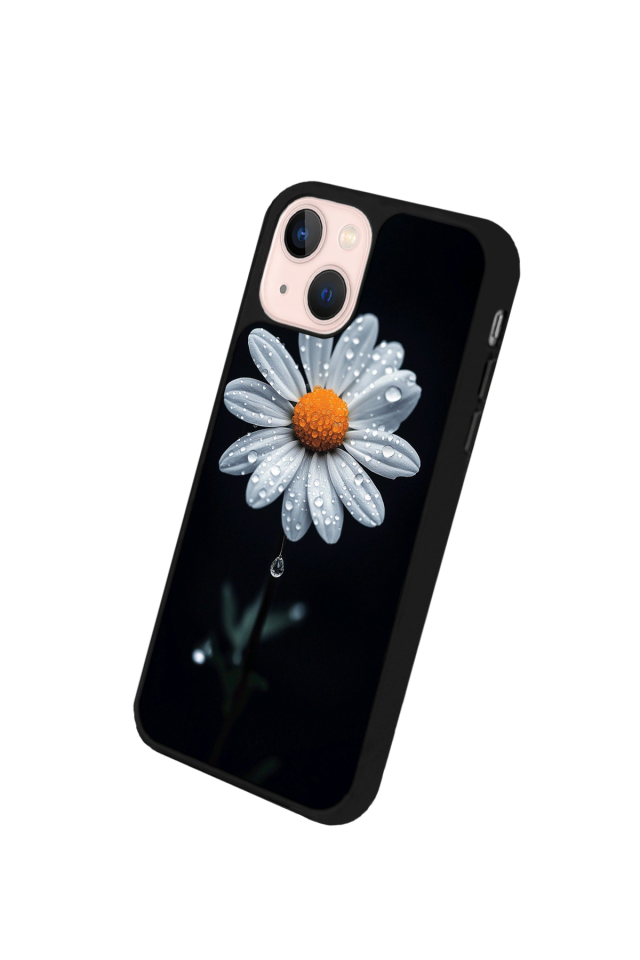 iPhone 13 Mini Uyumlu Cicek Tasarımlı Glossy Premium Kılıf
