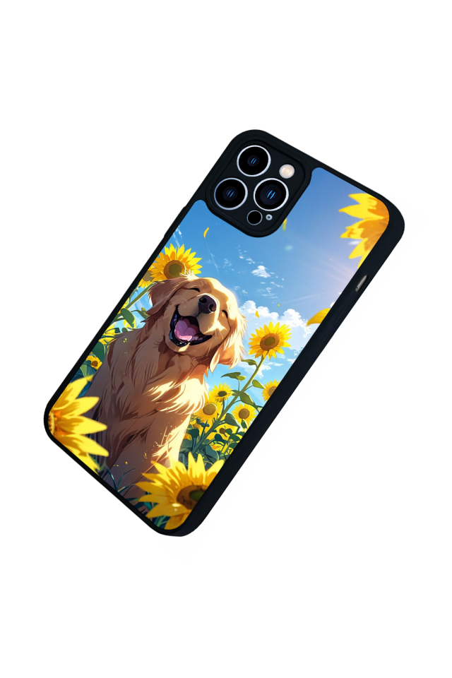 iPhone 13 Pro Max Uyumlu Golden Kopek Tasarımlı Glossy Premium Kılıf