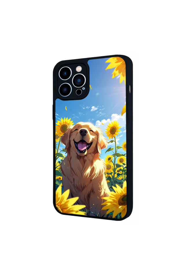 iPhone 13 Pro Max Uyumlu Golden Kopek Tasarımlı Glossy Premium Kılıf
