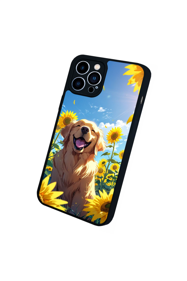 iPhone 13 Pro Max Uyumlu Golden Kopek Tasarımlı Glossy Premium Kılıf