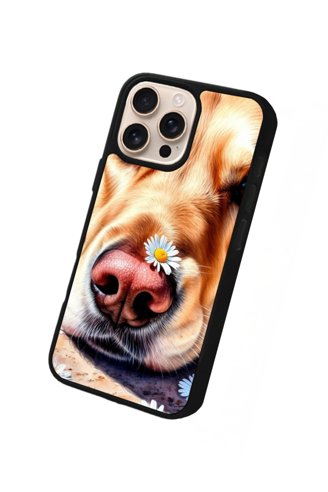 iPhone 14 Pro Max Uyumlu Golden Kopek Tasarımlı Glossy Premium Kılıf