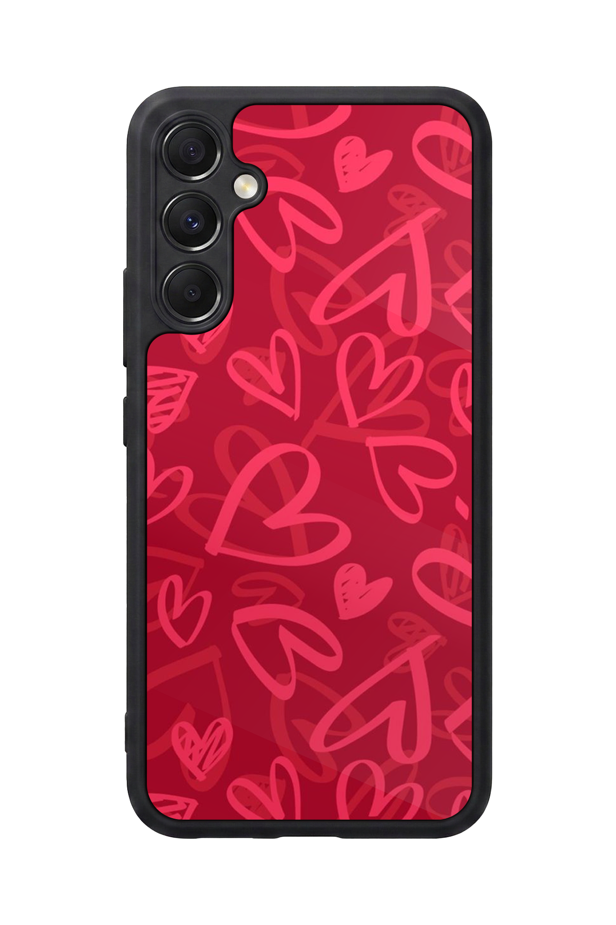 Samsung Galaxy A34 Uyumlu Kalp Love Tasarımlı Glossy Premium Kılıf