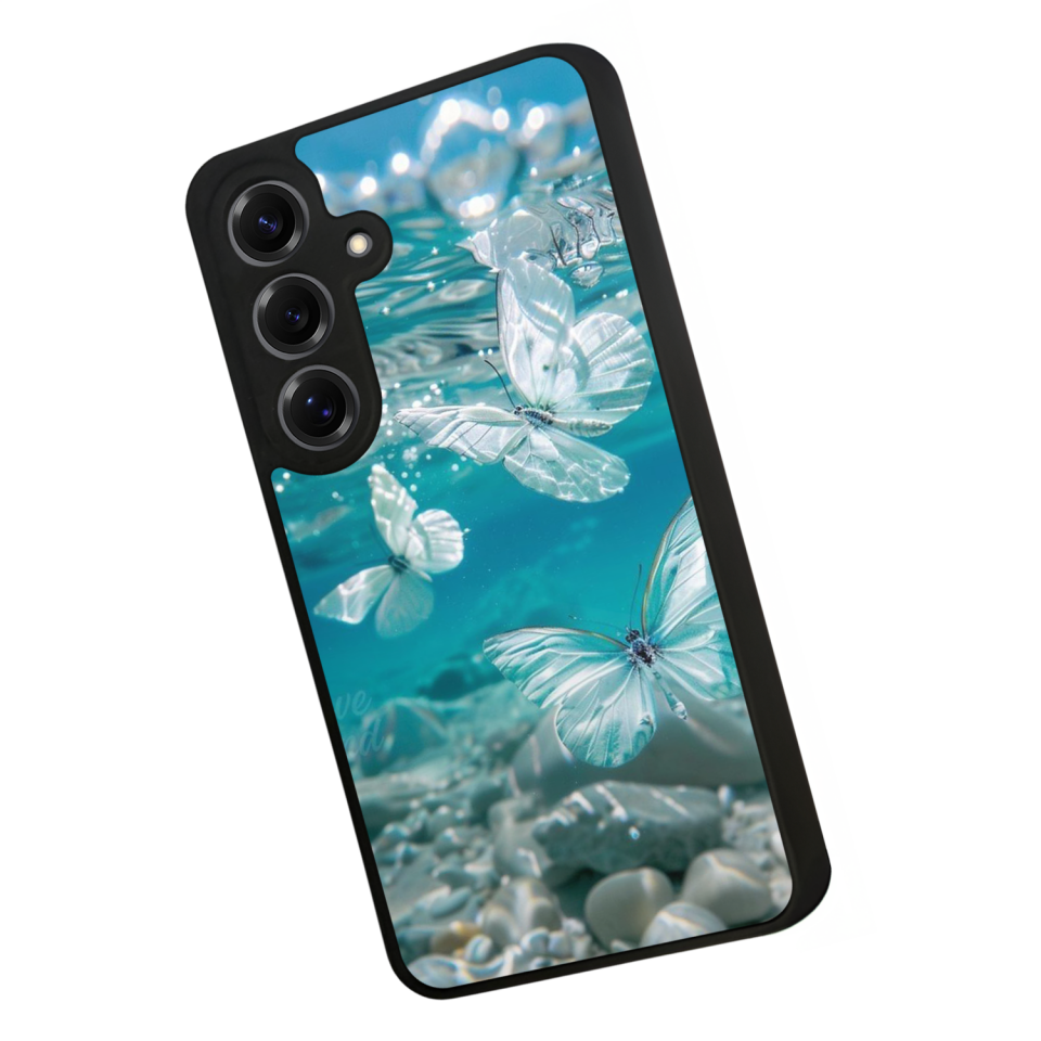 Samsung Galaxy S25 Uyumlu Kelebek Tasarımlı Glossy Premium Kılıf