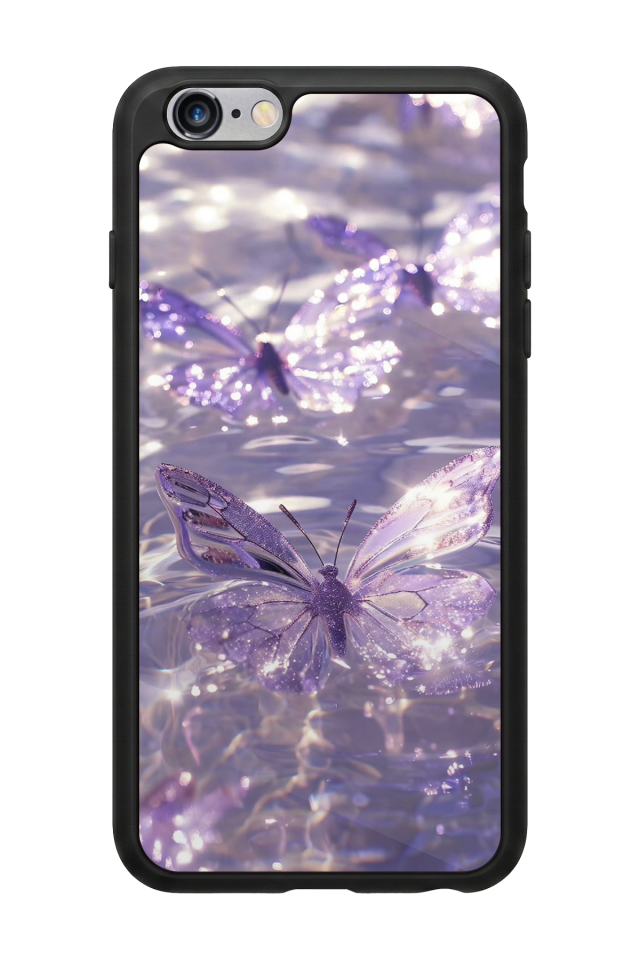 iPhone 6s Plus Uyumlu Kelebek Tasarımlı Glossy Premium Kılıf