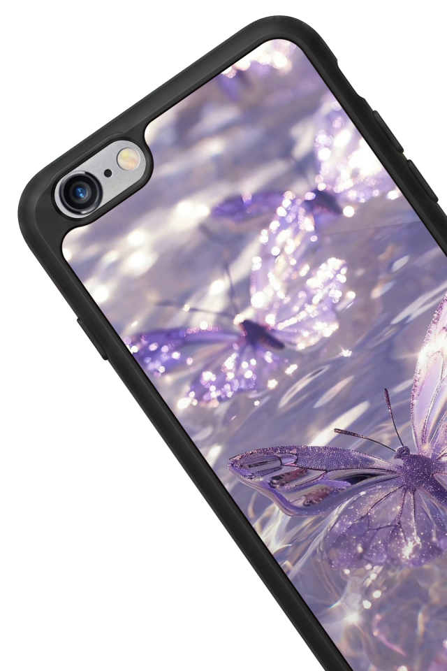 iPhone 6s Plus Uyumlu Kelebek Tasarımlı Glossy Premium Kılıf