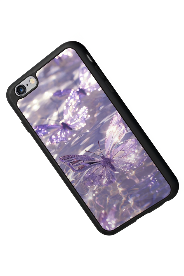 iPhone 6s Plus Uyumlu Kelebek Tasarımlı Glossy Premium Kılıf