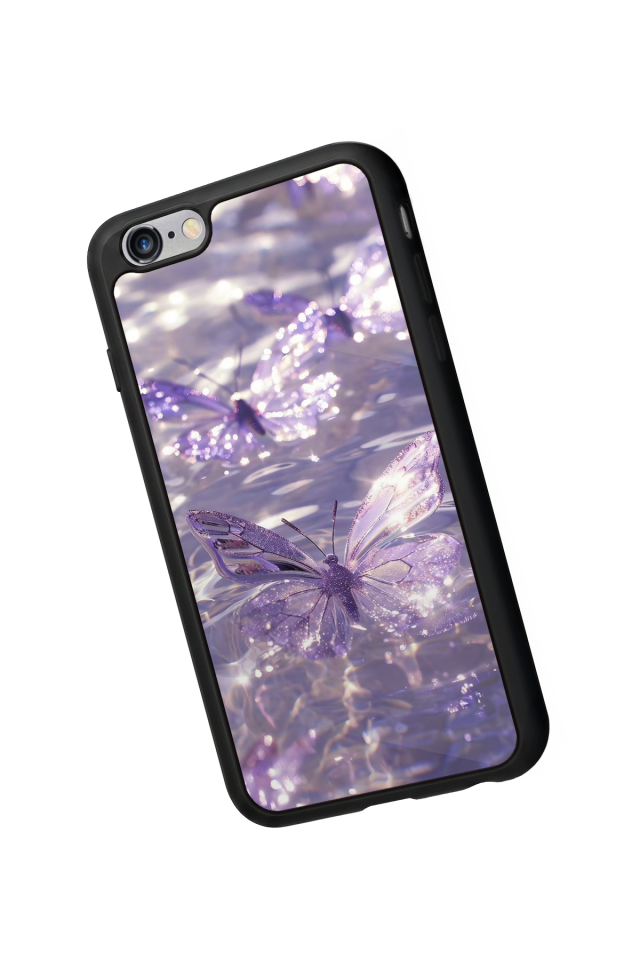 iPhone 6s Plus Uyumlu Kelebek Tasarımlı Glossy Premium Kılıf