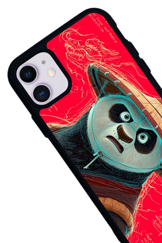 iPhone 11 Uyumlu Kung Fu Panda Tasarımlı Glossy Premium Kılıf