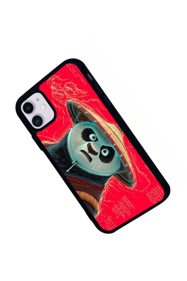 iPhone 11 Uyumlu Kung Fu Panda Tasarımlı Glossy Premium Kılıf
