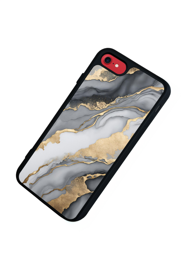 iPhone 7 Uyumlu Mermer Marble Tasarımlı Glossy Premium Kılıf