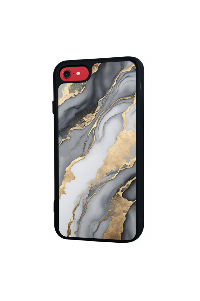 iPhone 7 Uyumlu Mermer Marble Tasarımlı Glossy Premium Kılıf