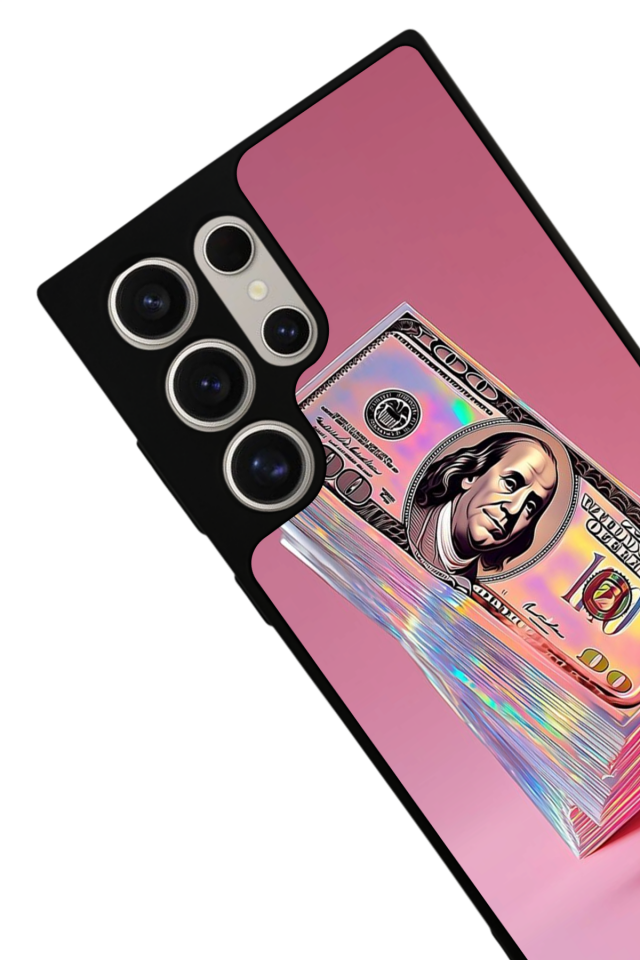 Samsung Galaxy S22 Ultra Uyumlu Money Para Tasarımlı Glossy Premium Kılıf