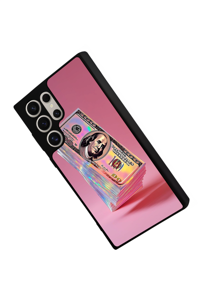 Samsung Galaxy S22 Ultra Uyumlu Money Para Tasarımlı Glossy Premium Kılıf