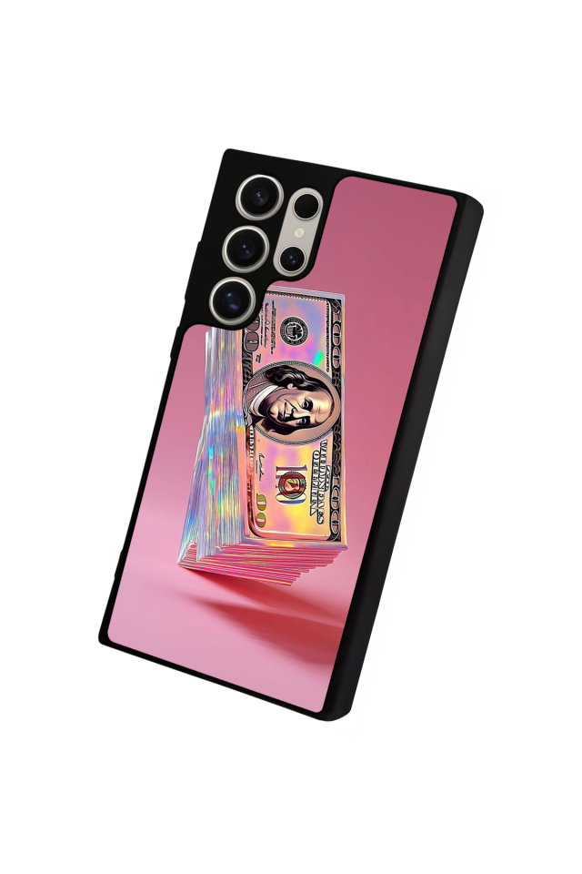 Samsung Galaxy S22 Ultra Uyumlu Money Para Tasarımlı Glossy Premium Kılıf