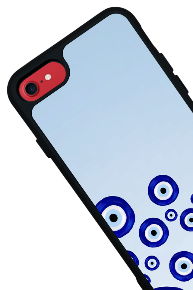 iPhone SE Uyumlu Nazar Tasarımlı Glossy Premium Kılıf