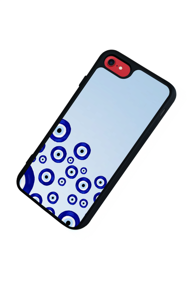 iPhone SE Uyumlu Nazar Tasarımlı Glossy Premium Kılıf