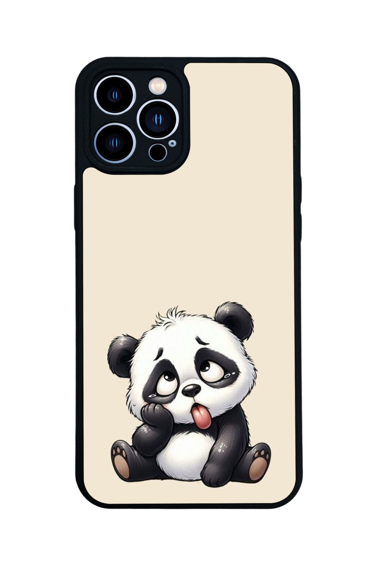 iPhone 12 Pro Max Uyumlu Panda Tasarımlı Glossy Premium Kılıf