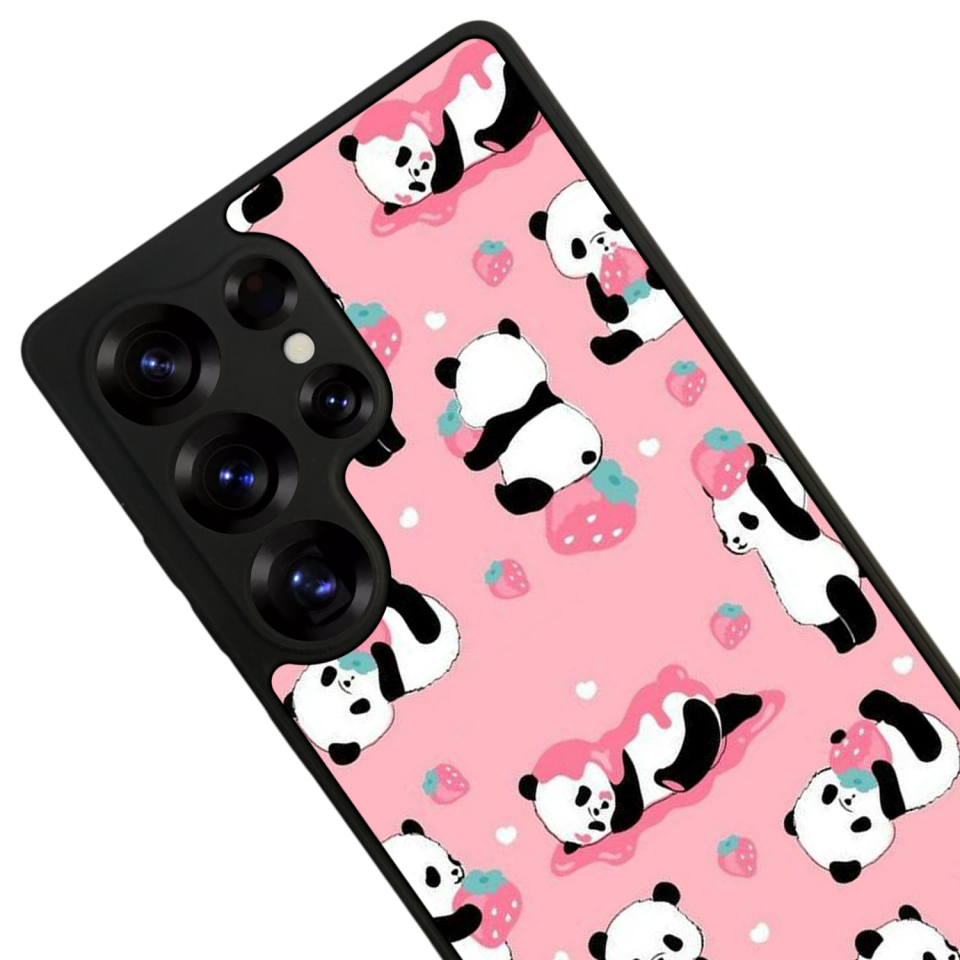 Samsung Galaxy S25 Ultra Uyumlu Panda Tasarımlı Glossy Premium Kılıf
